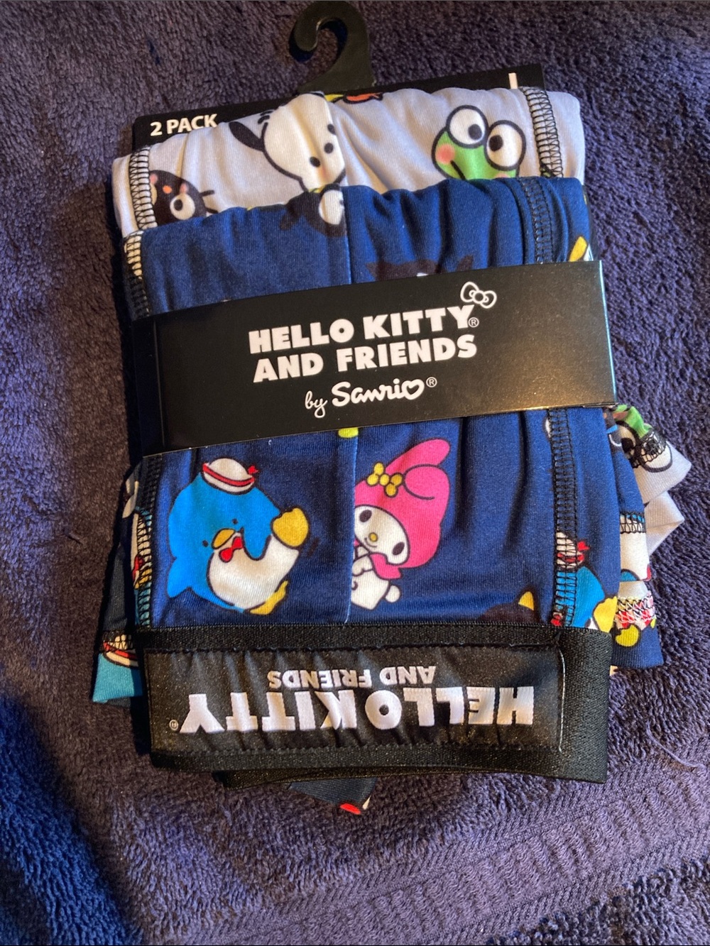 Bioworld Hello Kitty & Friends Navy and White 2-Pack Men’s boxer' Briefs